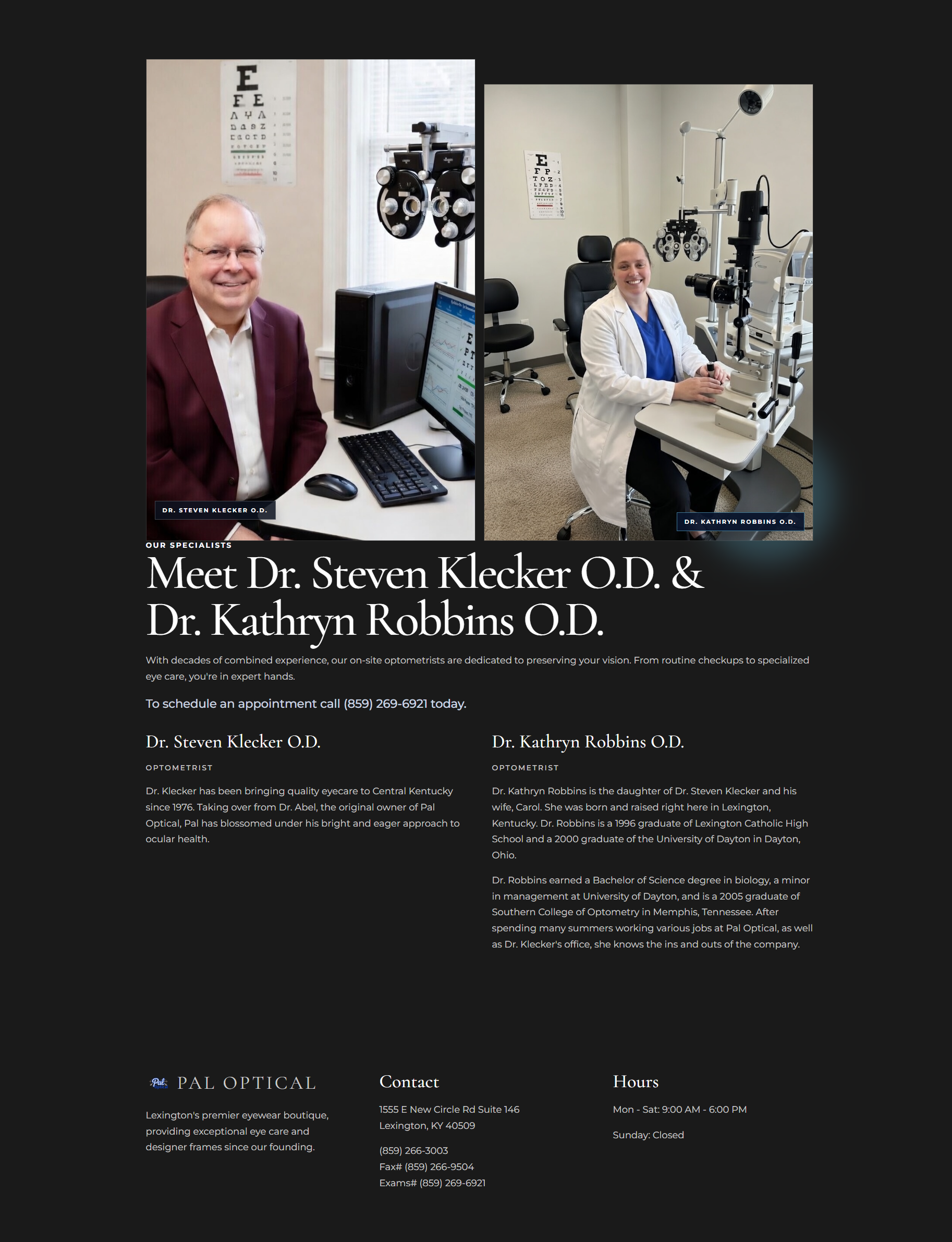 PAL Optical Site screenshot 3